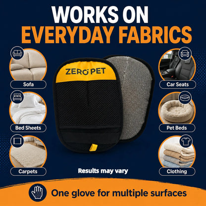 Reusable Pet Hair Removal Mitt - Double-Sided Fur Cleaning Glove for Dogs and Cats, Ideal for Furniture, Carpets, Car Mats, and Clothing