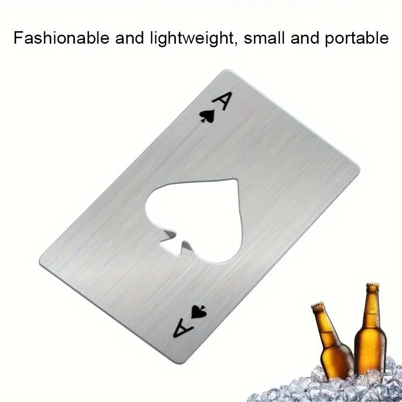 Ace of Spades Stainless Steel Bottle Opener Set - Available in 6 or 12 Pieces | Durable, Compact, and Portable | Ideal for Travel, Camping, Events, and Everyday Use | Perfect for Group Activities and Gifting