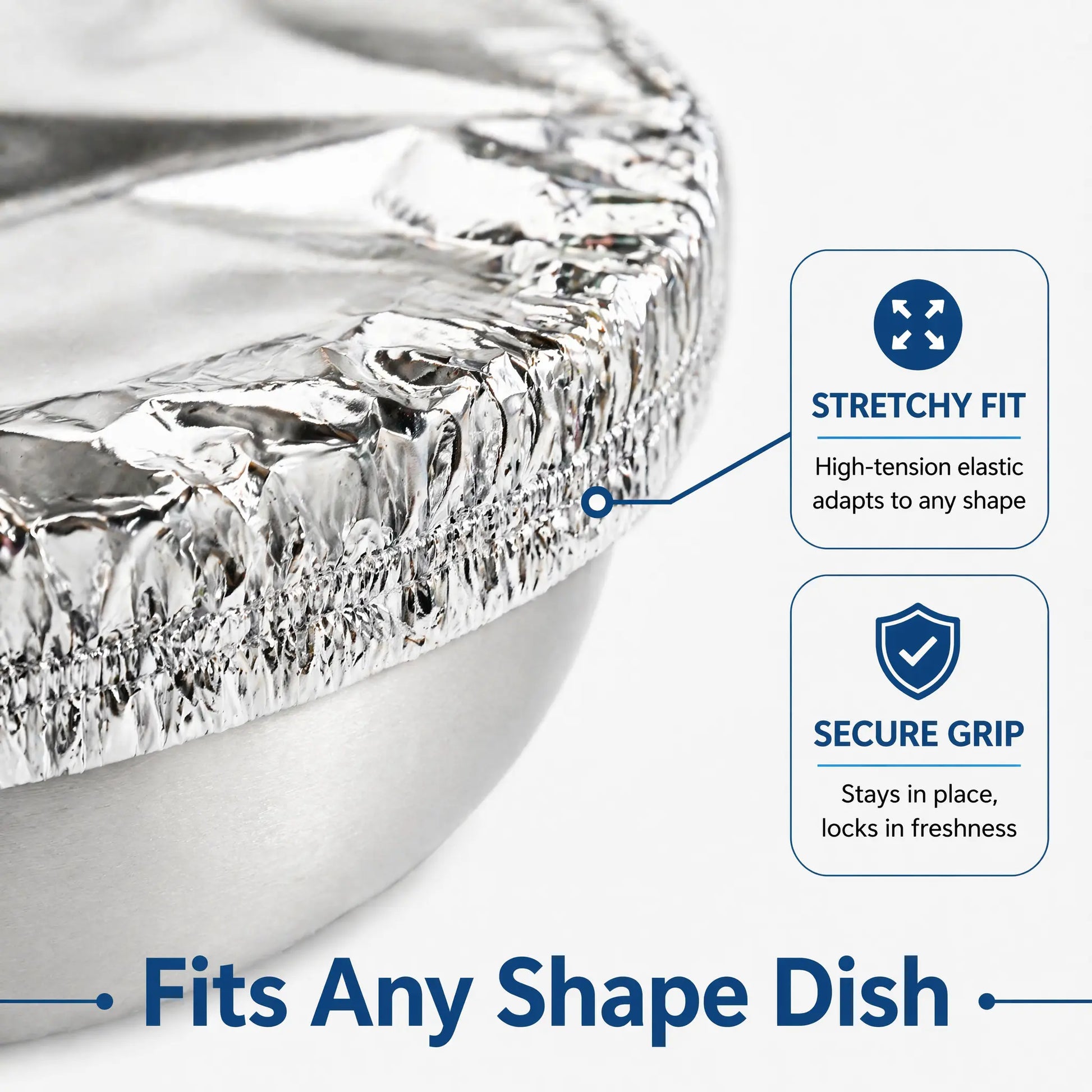 Thickened Aluminum Foil Food Warmer Cover - Reusable Thermal Insulation for Cookware, Heat Retention and Freshness Preservation, Dustproof Design, Universal Compatibility with Bowls, Plates, and Containers