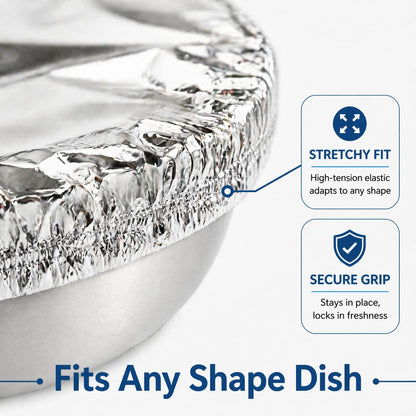Thickened Aluminum Foil Food Warmer Cover - Reusable Thermal Insulation for Cookware, Heat Retention and Freshness Preservation, Dustproof Design, Universal Compatibility with Bowls, Plates, and Containers