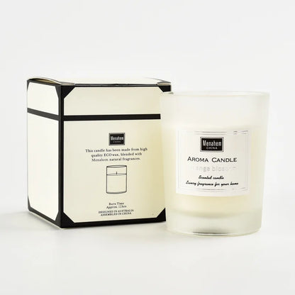 Three-Color Glass Jar Aromatherapy Candle - Natural Soy Wax, Smokeless, Nine Fragrance Options for Home and Gifting