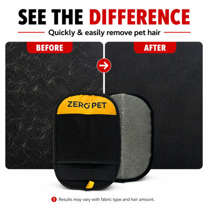 Reusable Pet Hair Removal Mitt - Double-Sided Fur Cleaning Glove for Dogs and Cats, Ideal for Furniture, Carpets, Car Mats, and Clothing
