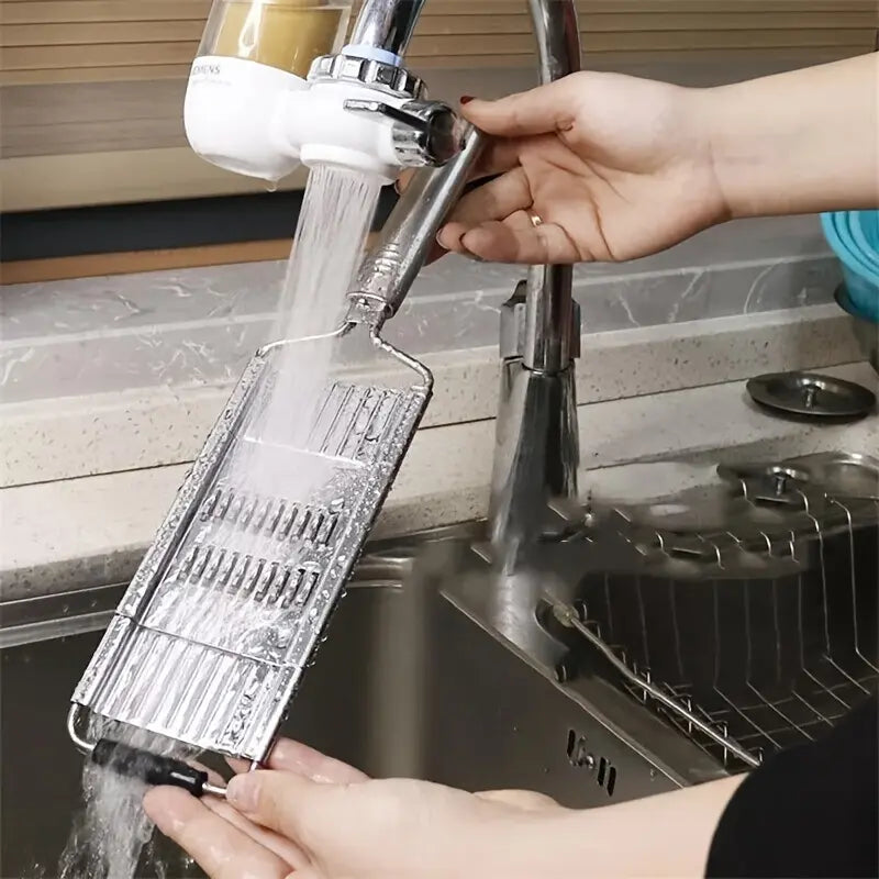Stainless Steel 4-in-1 Multi-Purpose Vegetable Slicer with Adjustable Blades - Versatile and Safe Chopping Tool, Perfect Gift for Any Occasion