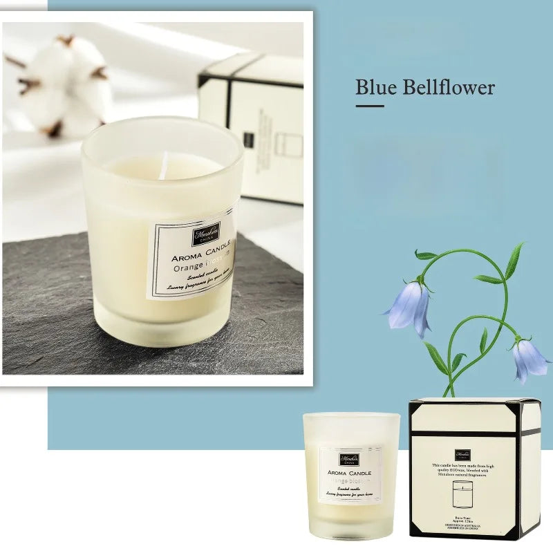 Three-Color Glass Jar Aromatherapy Candle - Natural Soy Wax, Smokeless, Nine Fragrance Options for Home and Gifting