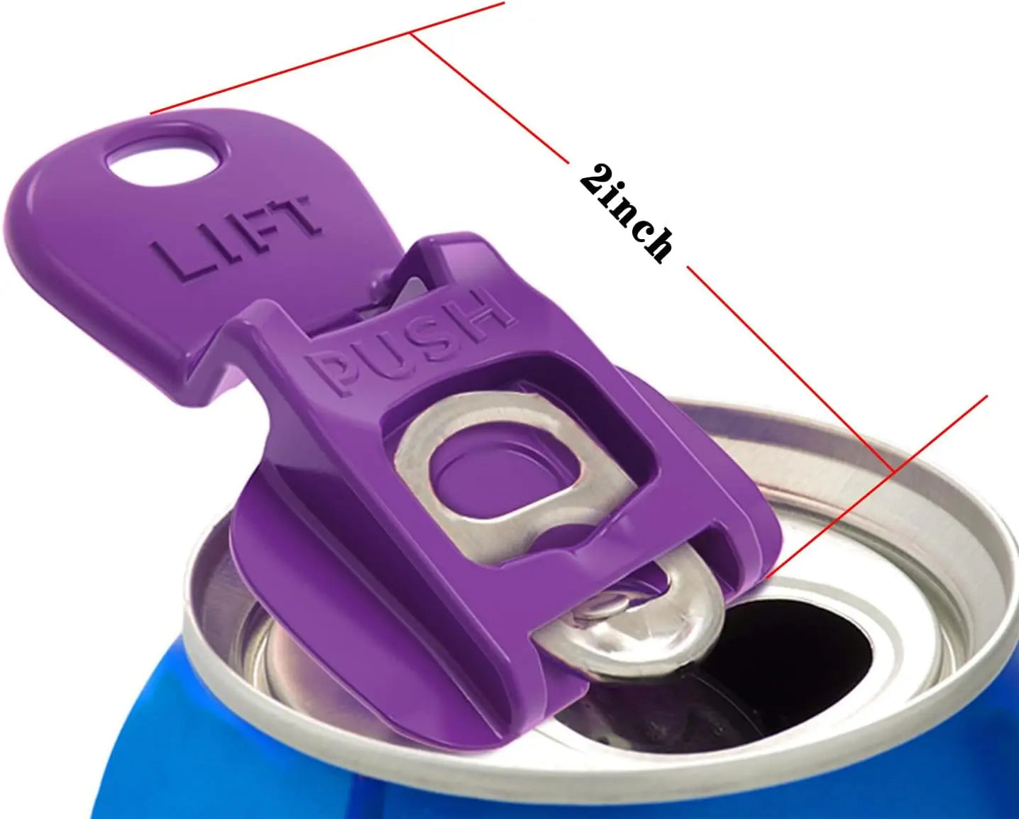 8-Pack Colorful Easy Tab Can Openers with Protective Caps for Beverages - Perfect for Outdoor Events, BBQs, and Beach Gatherings