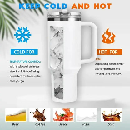 Braanley Gbert 40 oz Insulated Stainless Steel Tumbler with Handle - Country Music Themed Travel Mug