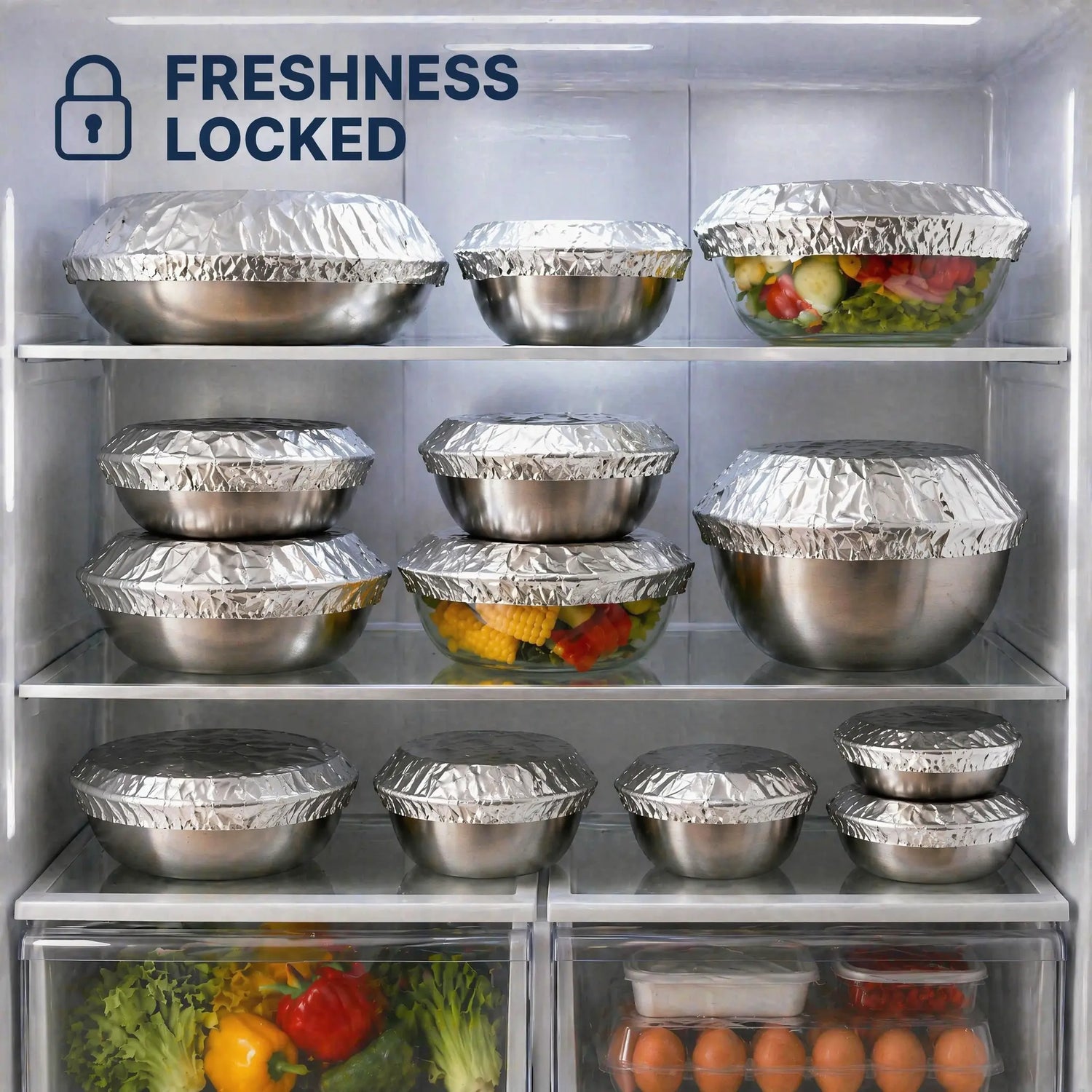 Thickened Aluminum Foil Food Warmer Cover - Reusable Thermal Insulation for Cookware, Heat Retention and Freshness Preservation, Dustproof Design, Universal Compatibility with Bowls, Plates, and Containers