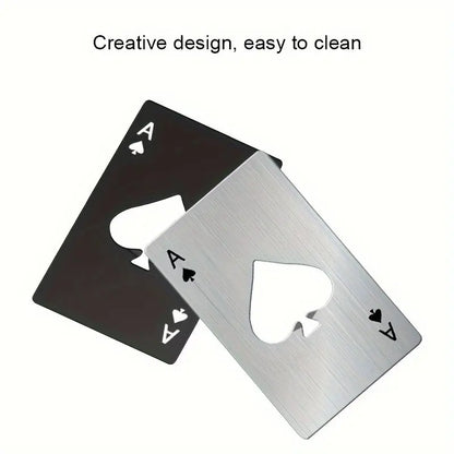 Ace of Spades Stainless Steel Bottle Opener Set - Available in 6 or 12 Pieces | Durable, Compact, and Portable | Ideal for Travel, Camping, Events, and Everyday Use | Perfect for Group Activities and Gifting